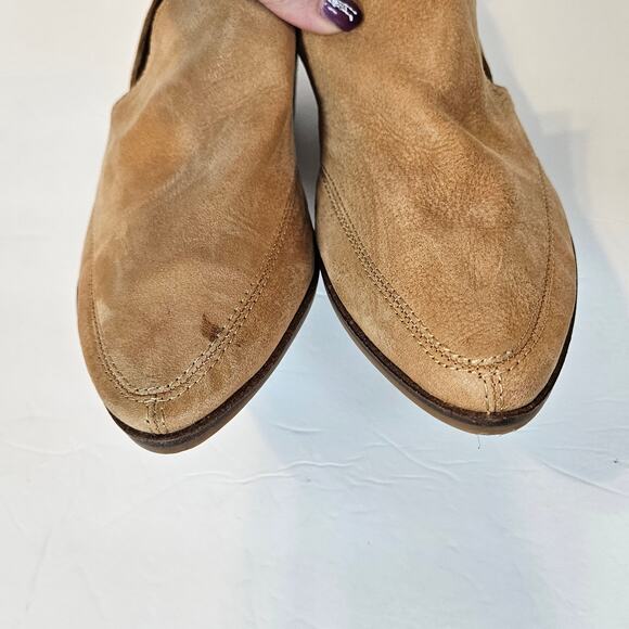 Lucky Brand Mahzan Flat Loafer Bootie Tan Leather Women's 10 Boho Chic - Picture 3 of 11